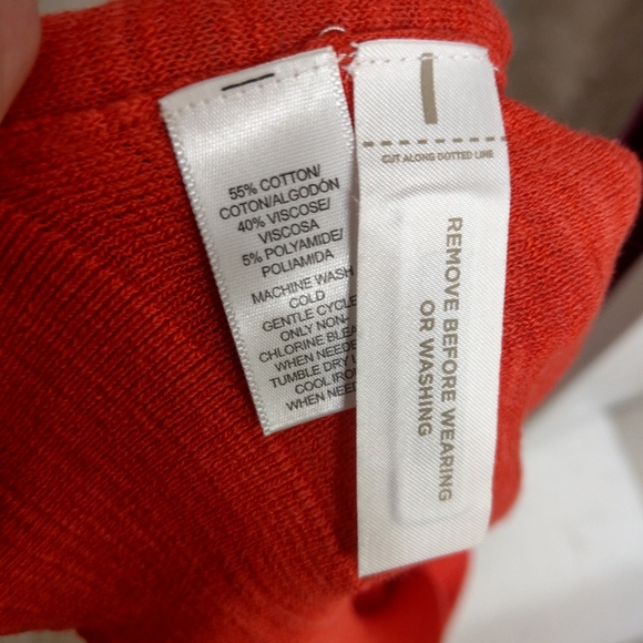 NWT LOFT Coral Tangerine Lightweight Large Sweater New - Picture 7 of 8